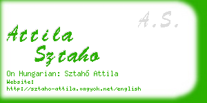 attila sztaho business card